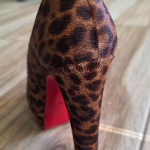 Christian Louboutin Bibi 140 Leopard Mini Chad Pumps Eur. 37 - Picture 6 of 11